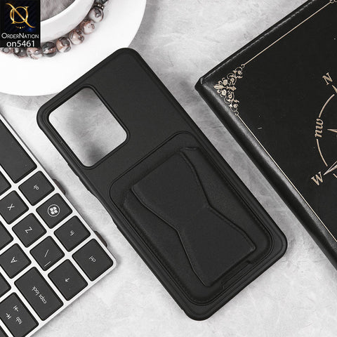 Xiaomi Redmi Note 12 4G Cover - Black - New Protective Case with Card Holder And Bracket Stand Holder