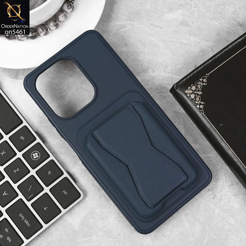 Xiaomi Redmi Note 13 Cover - Blue - New Protective Case with Card Holder And Bracket Stand Holder