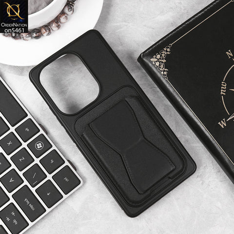 Xiaomi Redmi Note 13 Pro 4G Cover - Black - New Protective Case with Card Holder And Bracket Stand Holder