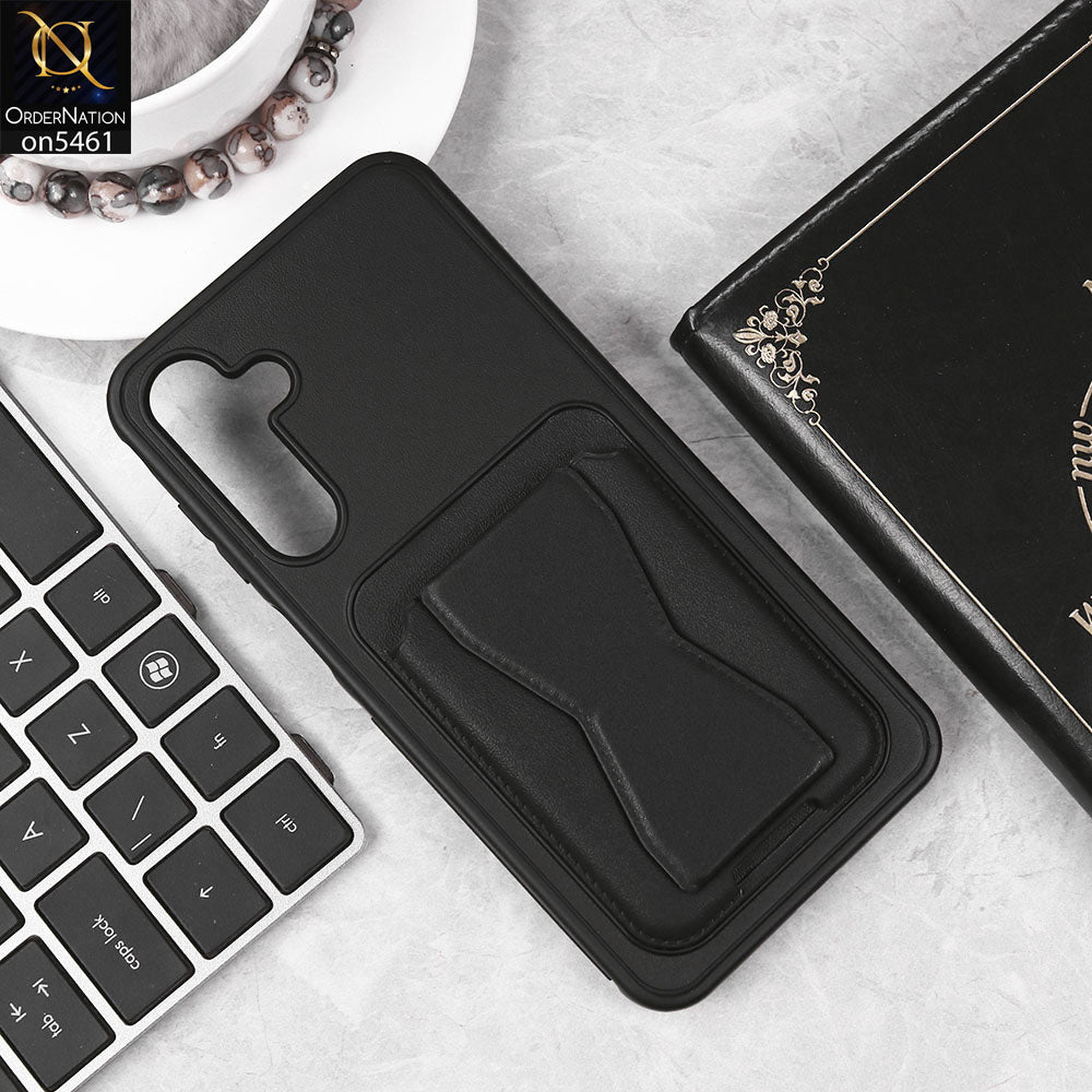 Samsung Galaxy A16 Cover - Black - New Protective Case with Card Holder And Bracket Stand Holder