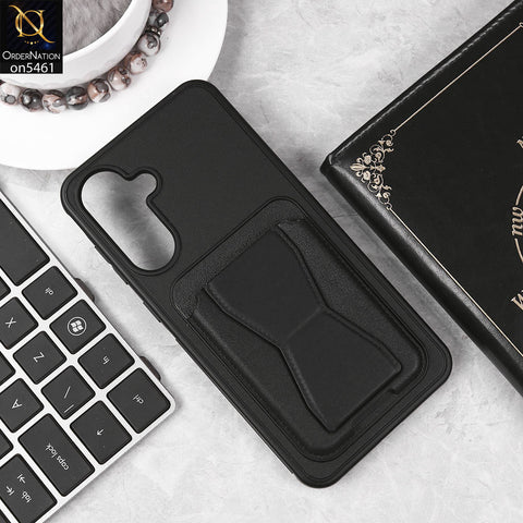 Samsung Galaxy A36 Cover - Black - New Protective Case with Card Holder And Bracket Stand Holder