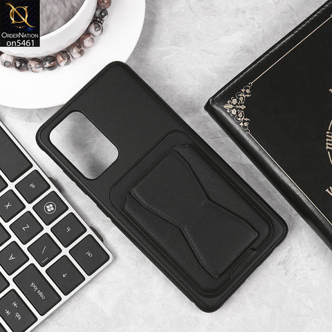 Samsung Galaxy A52 Cover - Black - New Protective Case with Card Holder And Bracket Stand Holder