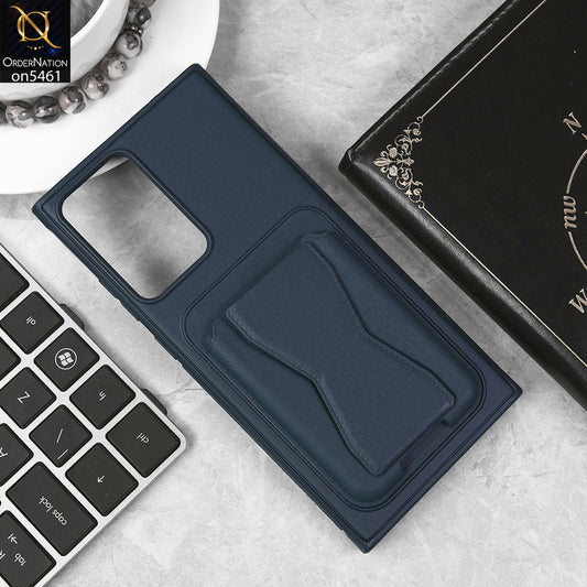 Samsung Galaxy Note 20 Ultra Cover - Blue - New Protective Case with Card Holder And Bracket Stand Holder