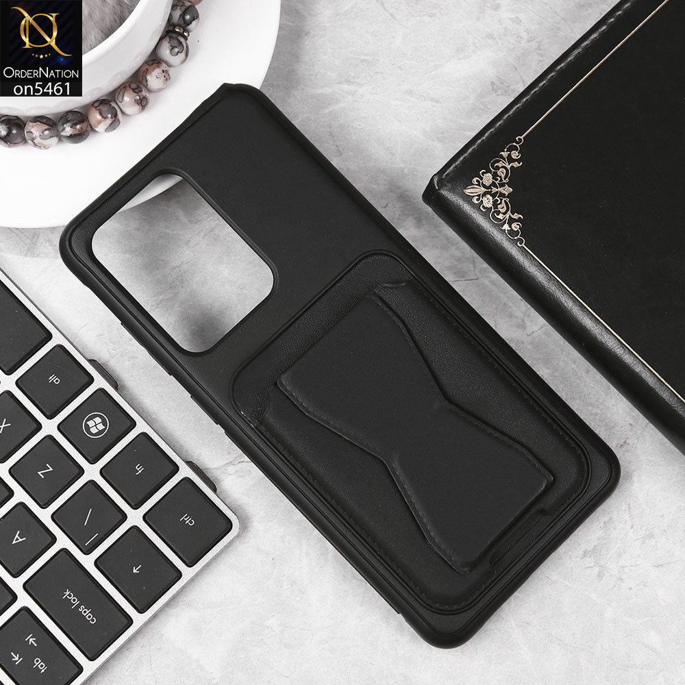 Samsung Galaxy S20 Ultra Cover - Black - New Protective Case with Card Holder And Bracket Stand Holder