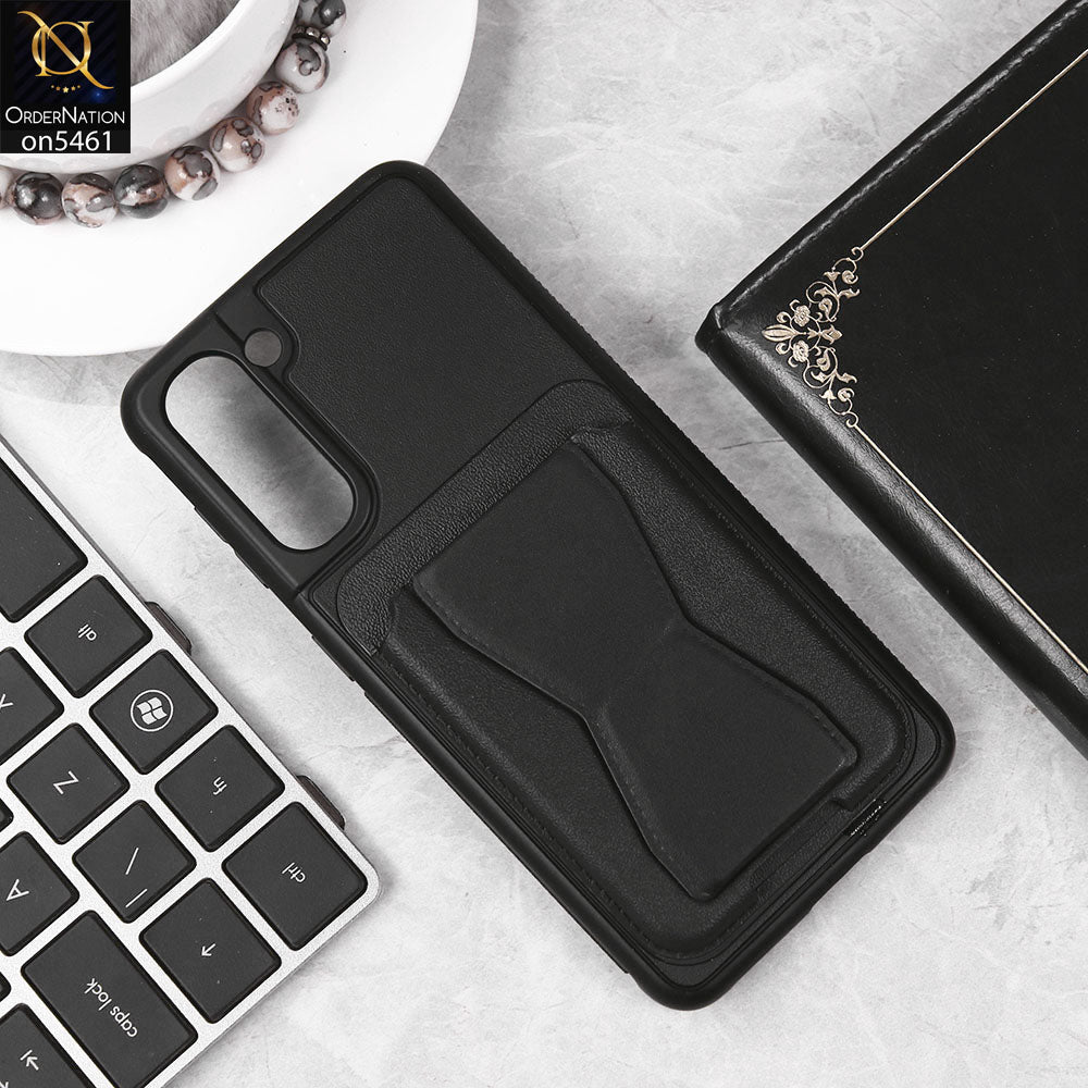 Samsung Galaxy S21 5G Cover - Black - New Protective Case with Card Holder And Bracket Stand Holder