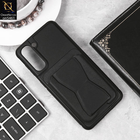 Samsung Galaxy S21 5G Cover - Black - New Protective Case with Card Holder And Bracket Stand Holder