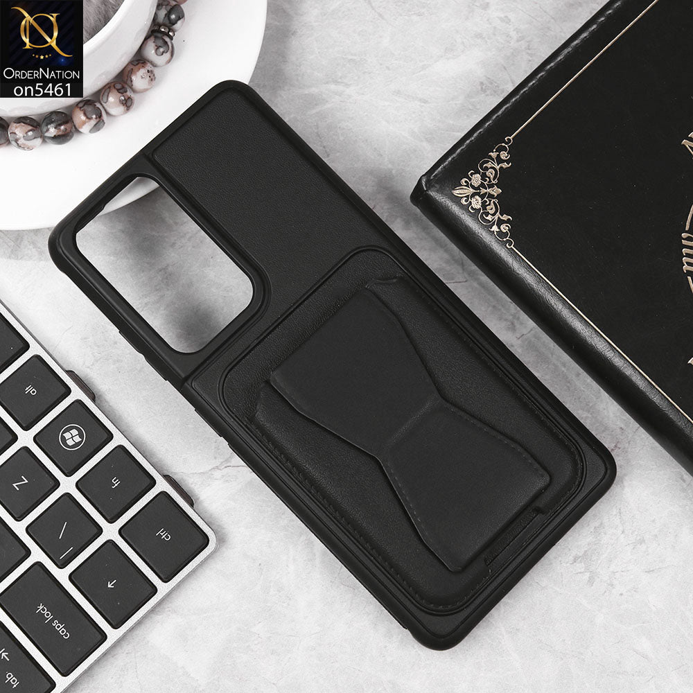 Samsung Galaxy S21 Ultra 5G Cover - Black - New Protective Case with Card Holder And Bracket Stand Holder