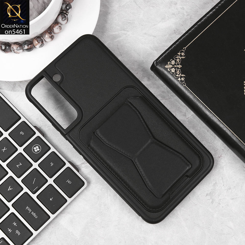 Samsung Galaxy S22 5G Cover - Black - New Protective Case with Card Holder And Bracket Stand Holder