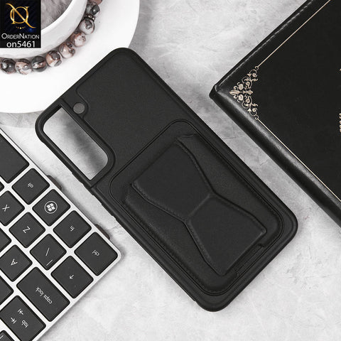 Samsung Galaxy S22 5G Cover - Black - New Protective Case with Card Holder And Bracket Stand Holder