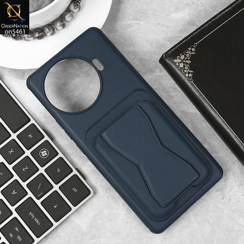 Tecno Spark 20 Pro Plus Cover - Blue - New Protective Case with Card Holder And Bracket Stand Holder