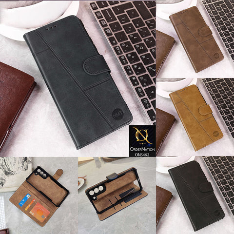 Samsung Galaxy S22 Plus 5G Cover - Black -  Premium Leather Magnetic Flip Book Covers With Card Holding Option