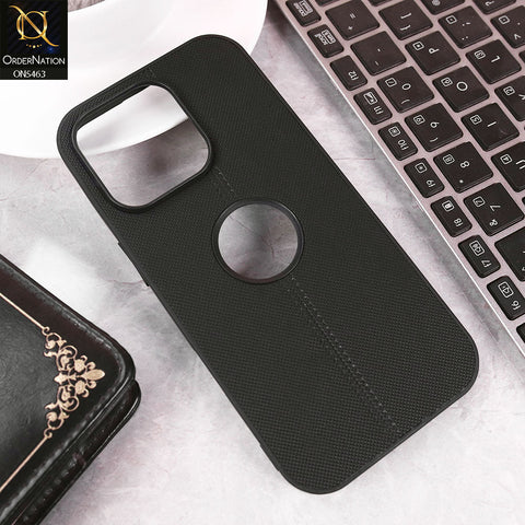 iPhone 16 Pro Cover - Black -  Premium Dotted Texture Soft Case