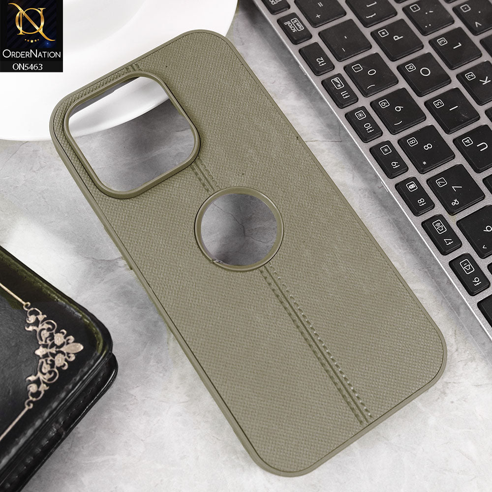 iPhone 16 Pro Cover - Gray -  Premium Dotted Texture Soft Case