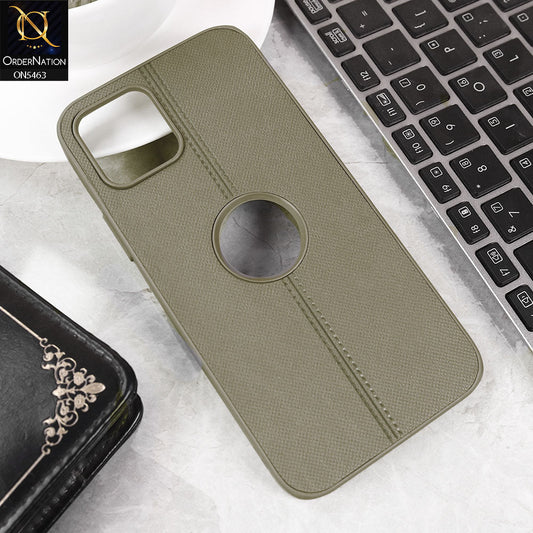 iPhone 12 Pro  Cover - Gray -  Premium Dotted Texture Soft Case