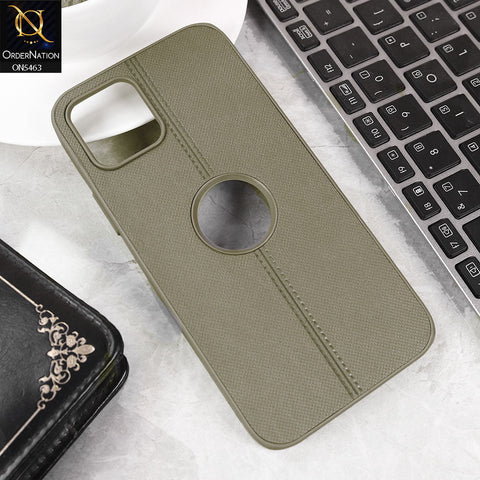 iPhone 12 Pro  Cover - Gray -  Premium Dotted Texture Soft Case