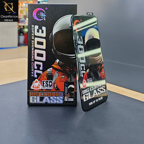 Infinix Hot 40 Screen Protector - Black - Premium G-tel 300CC Tempered High Quality Big Corner Screen Protector