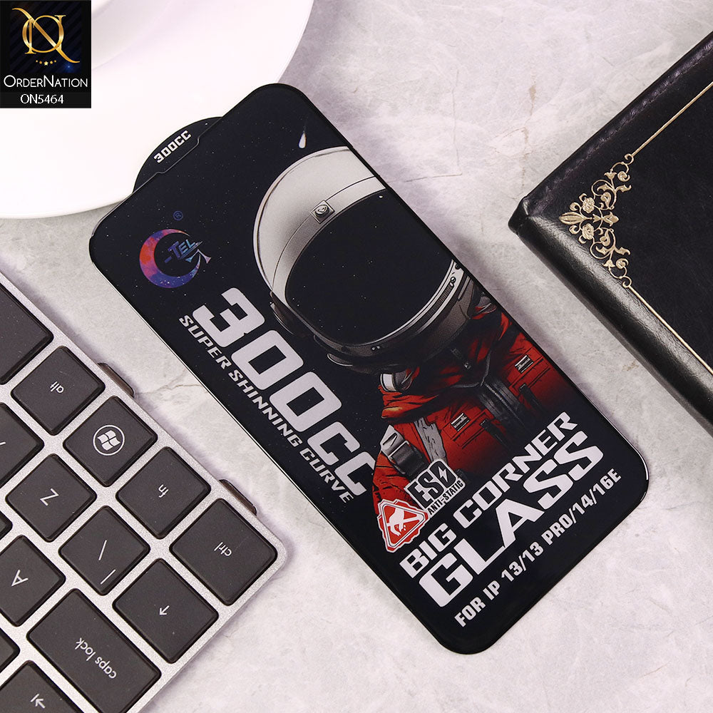 iPhone 13 Screen Protector - Black - Premium G-tel 300CC Tempered High Quality Big Corner Screen Protector