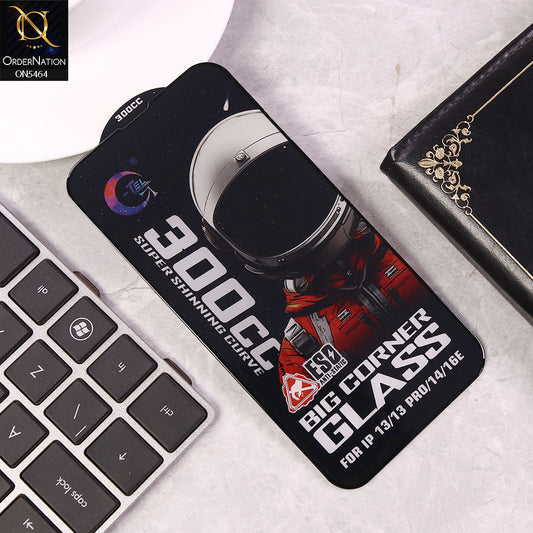 iPhone 13 Screen Protector - Black - Premium G-tel 300CC Tempered High Quality Big Corner Screen Protector