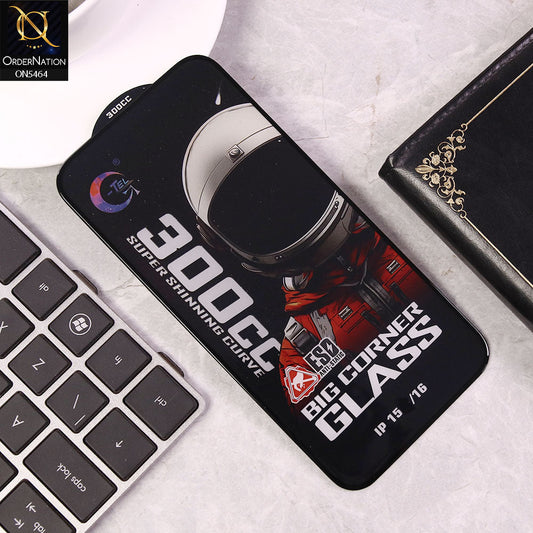 iPhone 15 Screen Protector - Black - Premium G-tel 300CC Tempered High Quality Big Corner Screen Protector