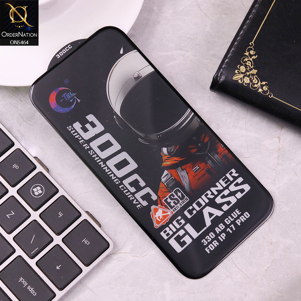 iPhone 17 Pro Screen Protector - Black - Premium G-tel 300CC Tempered High Quality Big Corner Screen Protector