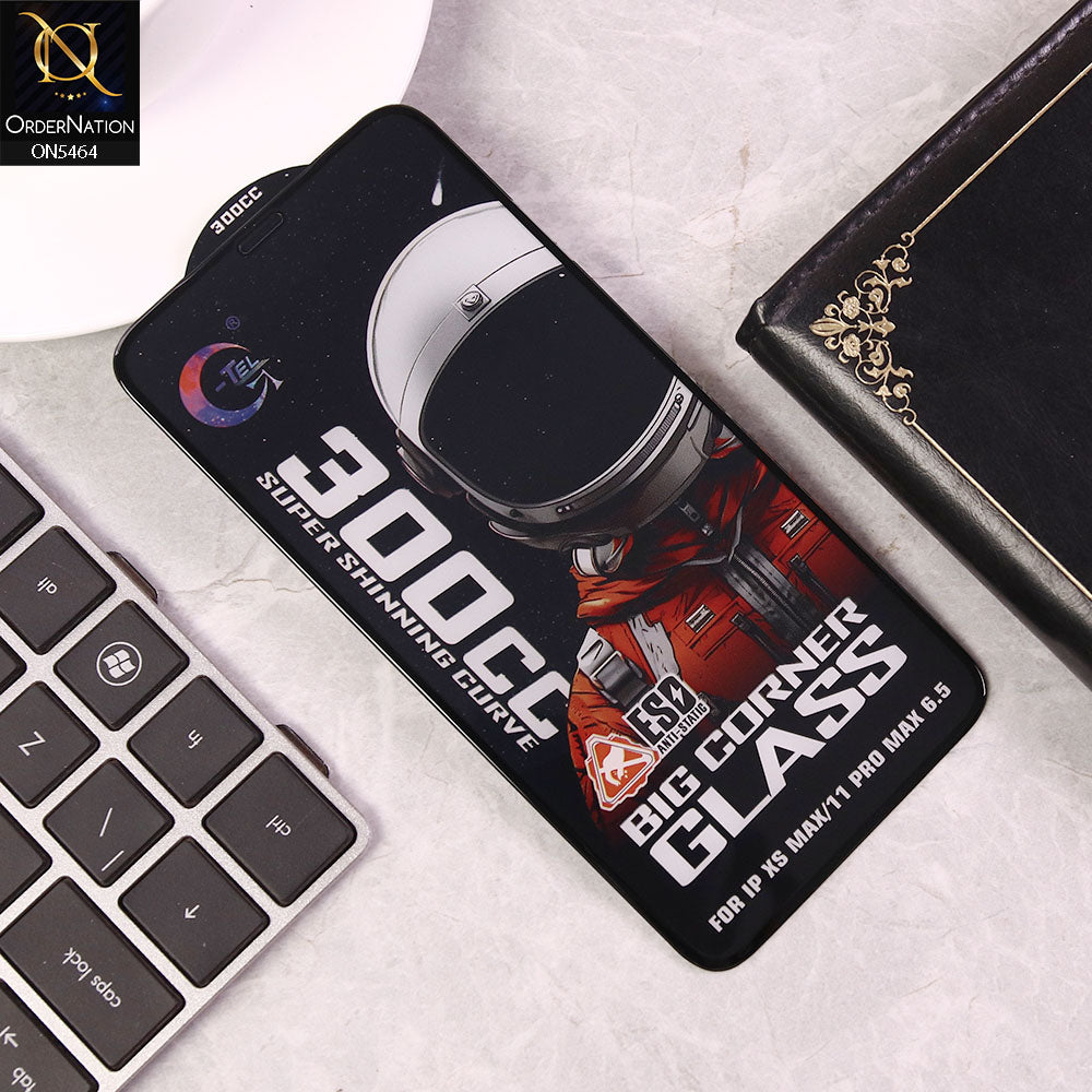 iPhone 11 Pro Max Screen Protector - Black - Premium G-tel 300CC Tempered High Quality Big Corner Screen Protector