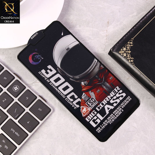 Oppo A3s Screen Protector - Black - Premium G-tel 300CC Tempered High Quality Big Corner Screen Protector