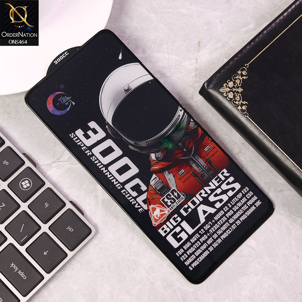 Oppo F23 Pro Screen Protector - Black - Premium G-tel 300CC Tempered High Quality Big Corner Screen Protector