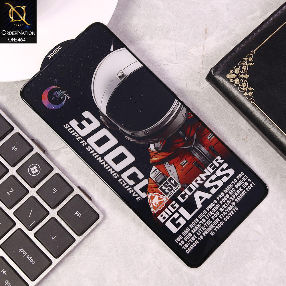 Xiaomi Redmi Note 9 Pro Screen Protector - Black - Premium G-tel 300CC Tempered High Quality Big Corner Screen Protector