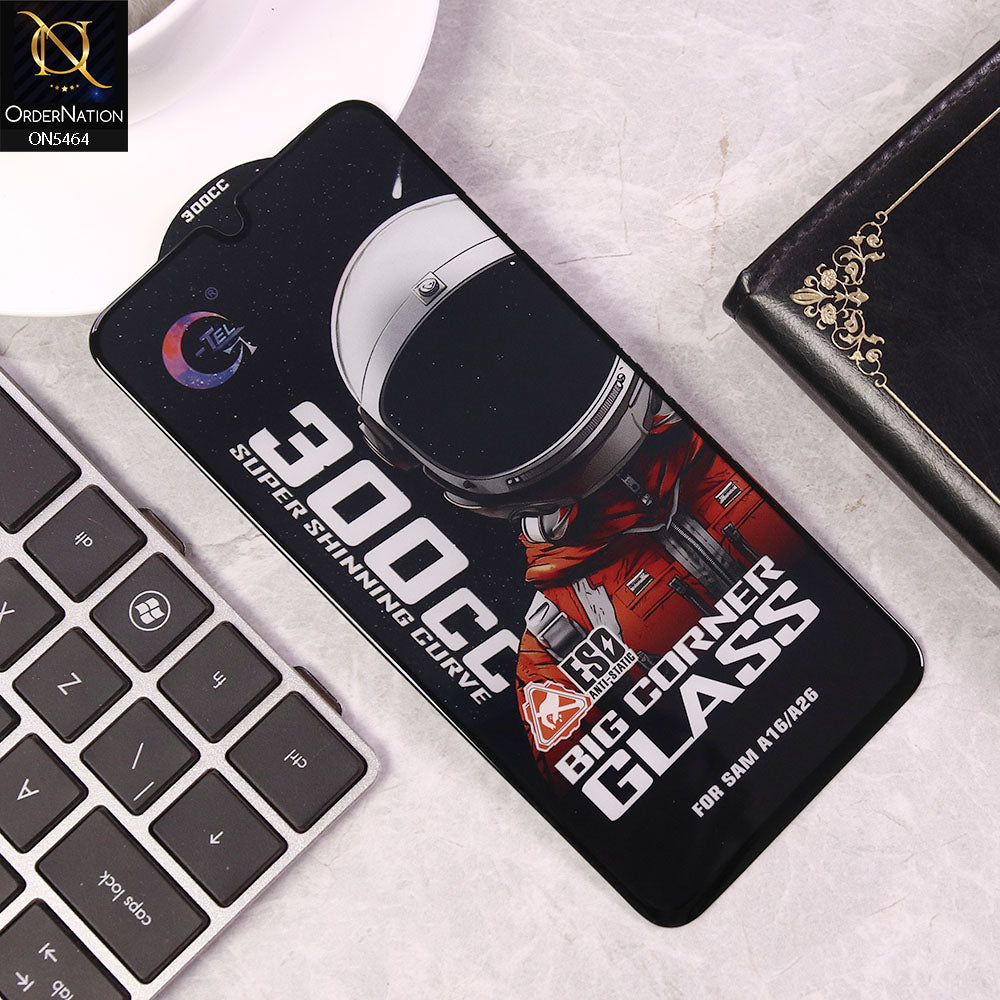 Samsung Galaxy M16 Screen Protector - Black - Premium G-tel 300CC Tempered High Quality Big Corner Screen Protector