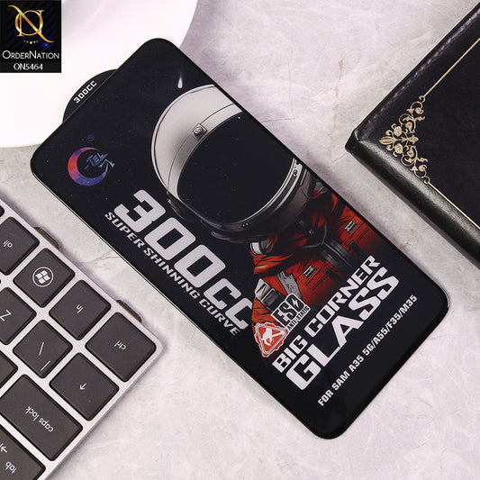 Samsung Galaxy M35 5G Screen Protector - Black - Premium G-tel 300CC Tempered High Quality Big Corner Screen Protector