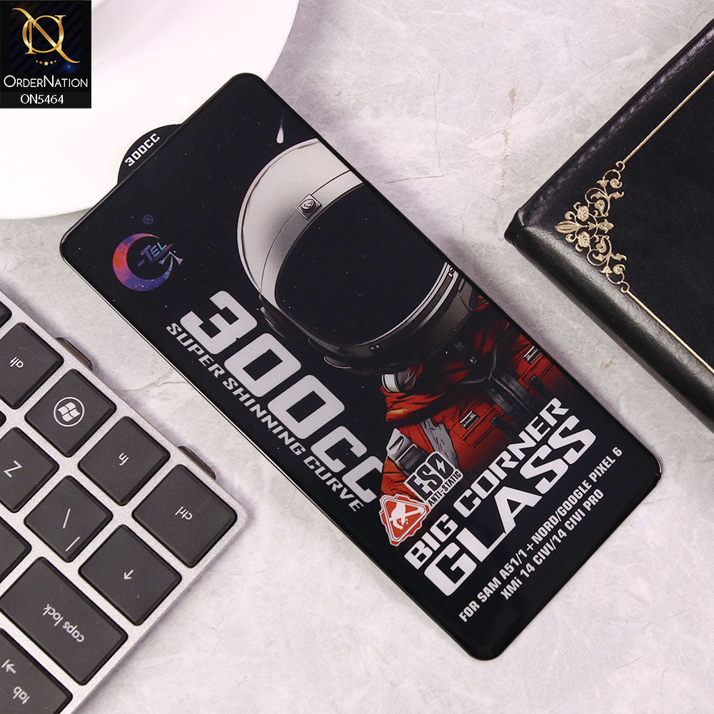 Samsung Galaxy A51 Screen Protector - Black - Premium G-tel 300CC Tempered High Quality Big Corner Screen Protector