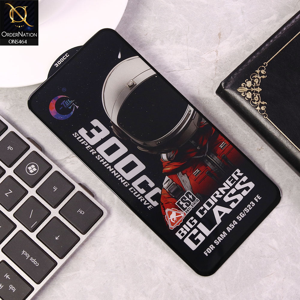 Samsung Galaxy A54 Screen Protector - Black - Premium G-tel 300CC Tempered High Quality Big Corner Screen Protector