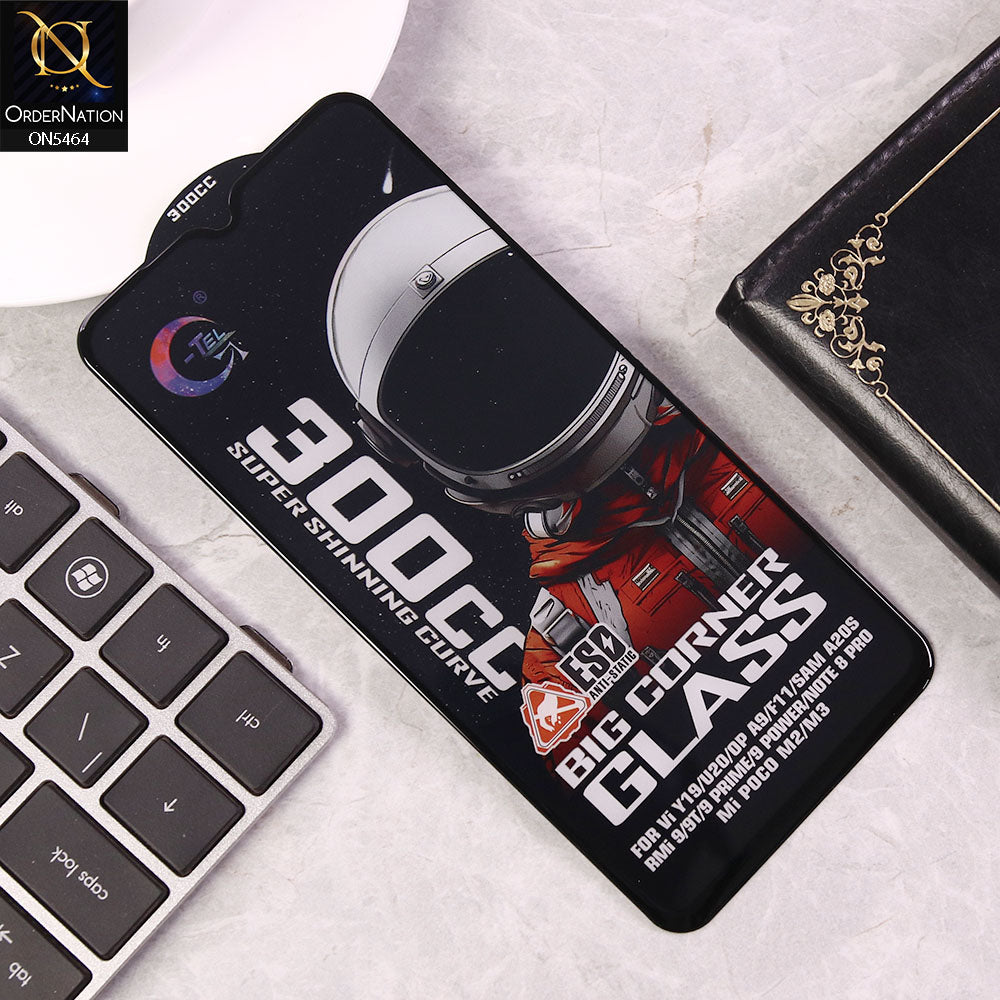 Xiaomi Redmi 9 Screen Protector - Black - Premium G-tel 300CC Tempered High Quality Big Corner Screen Protector