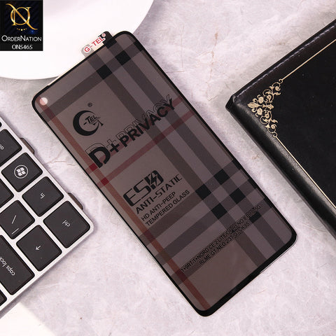 OnePlus Nord CE 2 Lite 5G - Black - Privacy Glass Screen Protector G-tel D+ Privacy HD Anti-Peep Tempered Glass