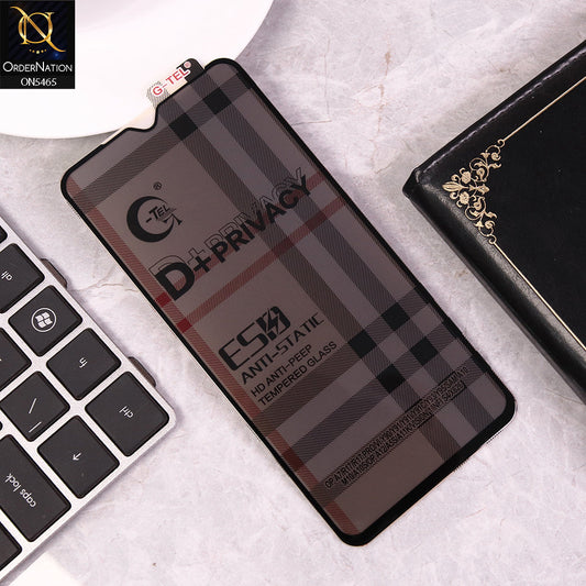Oppo R17 - Black - Privacy Glass Screen Protector G-tel D+ Privacy HD Anti-Peep Tempered Glass