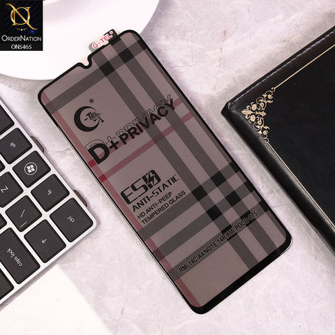 Xiaomi Redmi 14C Cover - Black - Privacy Glass Screen Protector G-tel D+ Privacy HD Anti-Peep Tempered Glass