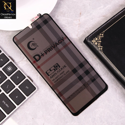 Xiaomi Redmi Note 11S Cover - Black - Privacy Glass Screen Protector G-tel D+ Privacy HD Anti-Peep Tempered Glass