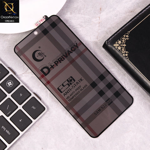 Samsung Galaxy S23 5G - Black - Privacy Glass Screen Protector G-tel D+ Privacy HD Anti-Peep Tempered Glass