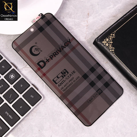 Samsung Galaxy S24 FE  - Black - Privacy Glass Screen Protector G-tel D+ Privacy HD Anti-Peep Tempered Glass