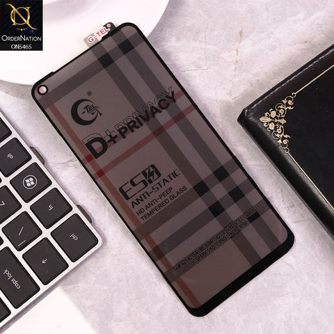 Infinix Hot 9 Cover - Black - Privacy Glass Screen Protector G-tel D+ Privacy HD Anti-Peep Tempered Glass