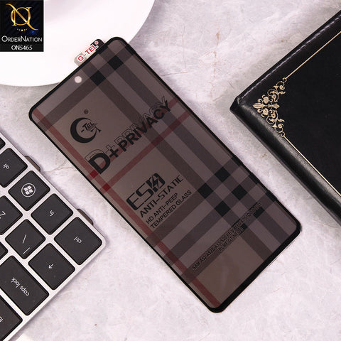 Samsung Galaxy A53 5G Cover - Black - Privacy Glass Screen Protector G-tel D+ Privacy HD Anti-Peep Tempered Glass