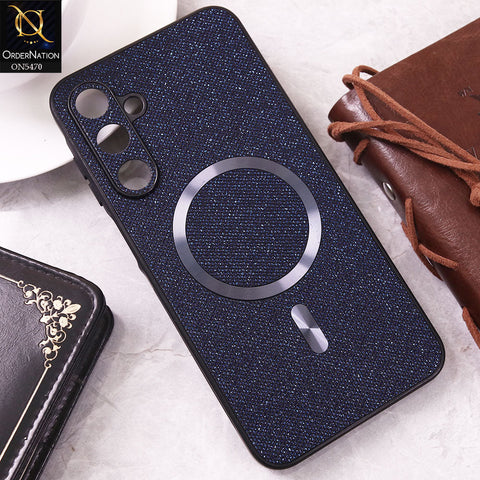 Samsung Galaxy A15 Cover - Blue - Premium Glitter Texture With Magsafe Case