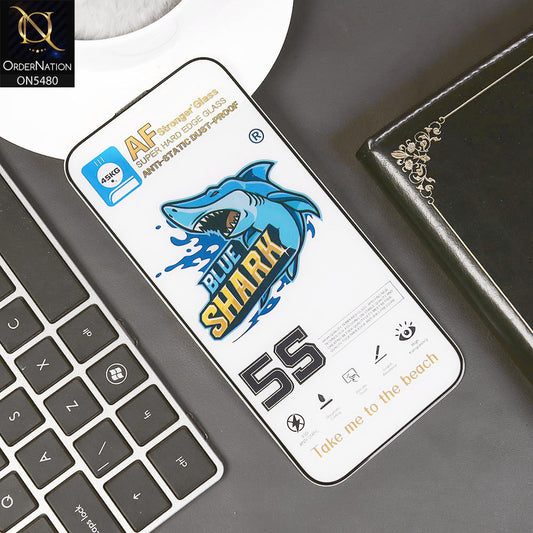 iPhone 16 Pro Max Protector - Transparent - Blue Shark Anti Static Dust Proof Clear Glass Screen Protector