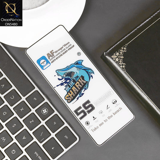Samsung Galaxy Z Fold 5 5G Protector - Transparent - Blue Shark Anti Static Dust Proof Clear Glass Screen Protector