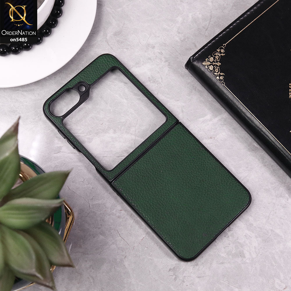 Samsung Galaxy Z Flip 6 Cover - Dark Green - Candy Assorted Color Soft Semi-Transparent Case
