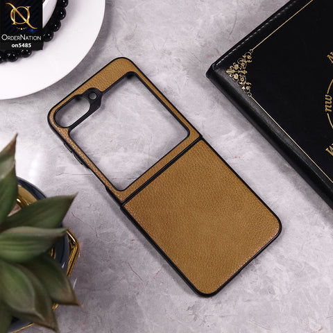 Samsung Galaxy Z Flip 6 Cover - Light Brown - Candy Assorted Color Soft Semi-Transparent Case