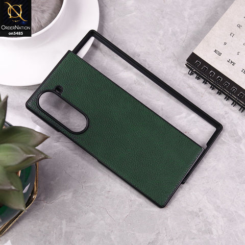 Samsung Galaxy Z Fold 6 5G Cover - Dark Green - New Primum Pu Leather Hard Shell Protective Case