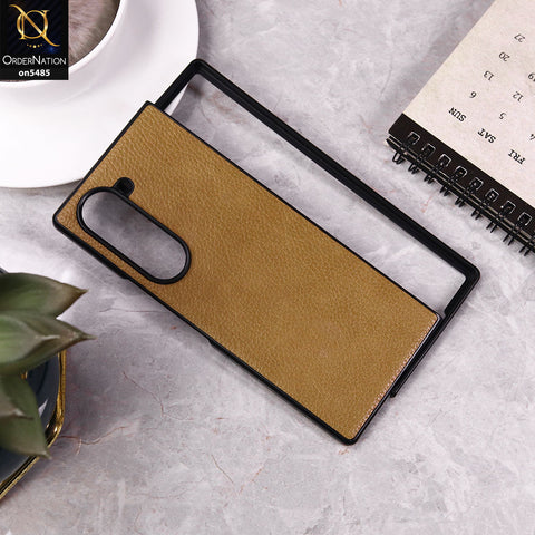 Samsung Galaxy Z Fold 6 5G Cover - Light Brown - New Primum Pu Leather Hard Shell Protective Case