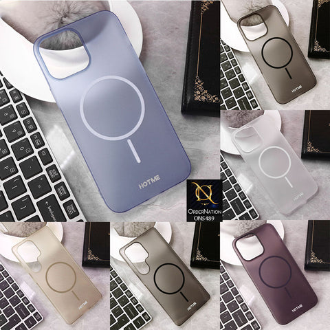 iPhone 13 Pro Max Cover - White - New Premium HOTME Semi Transparent Case With Magsafe