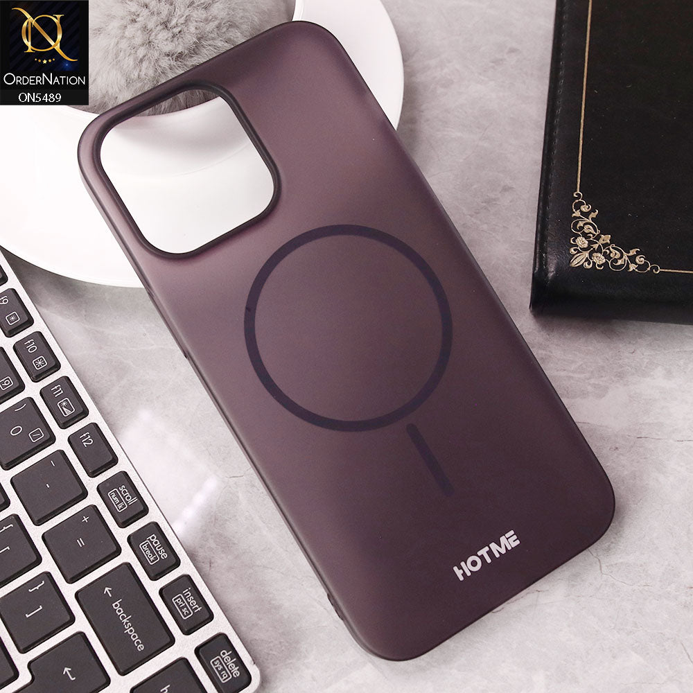 iPhone 14 Pro Max Cover - Purple - New Premium HOTME Semi Transparent Case With Magsafe